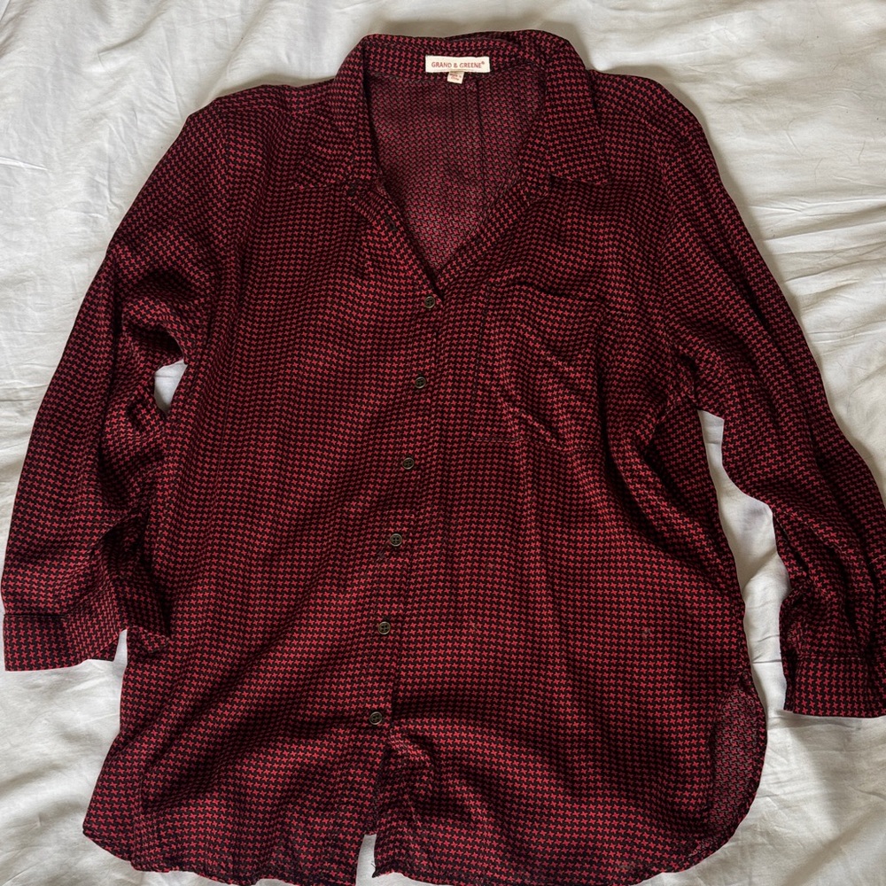 Grand & Greene Red and Black Patterned Shirt